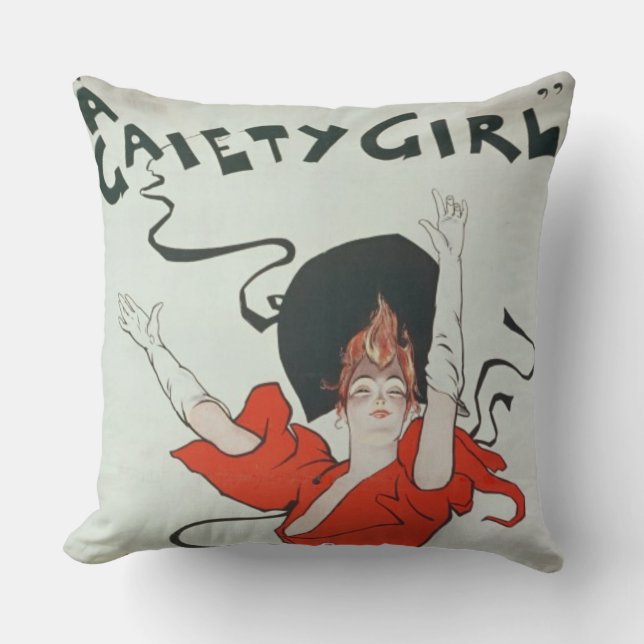 Coussin Publicité par affichage "une fille de joie" au (Recto)