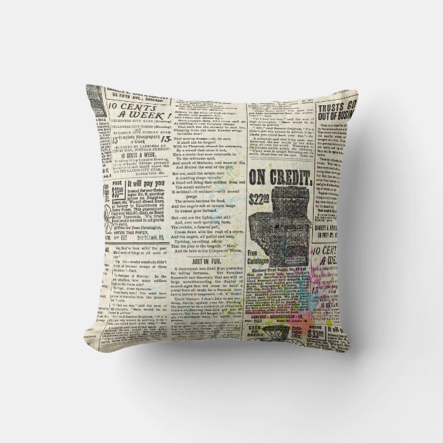 Coussin publicité vintage (Recto)