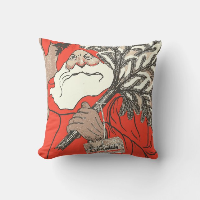 Coussin Pudding De Noël Et Germanique Père Noël Vector (Recto)
