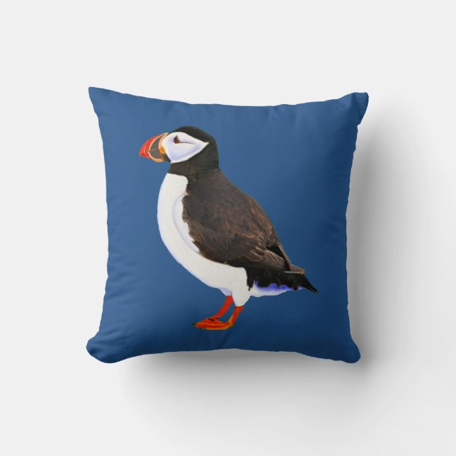 Coussin Puffin de l'Atlantique (Recto)