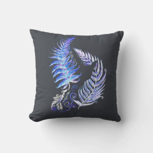 Coussin Puffle motif Ferns de Nouvelle-Zélande