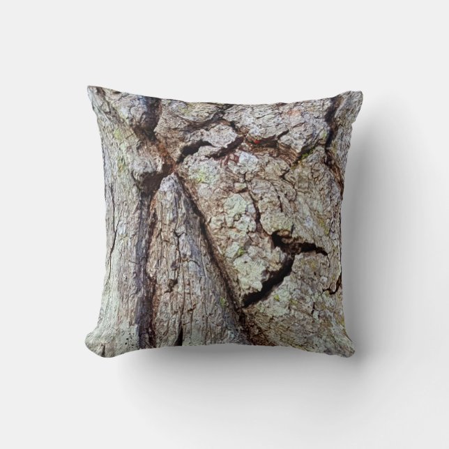 Coussin Puissant chêne écorce rustique Pays Nature Photo (Recto)