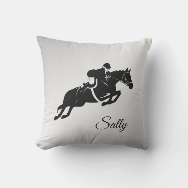 Coussin Pullover équestre avec le nom (Recto)