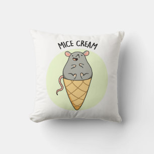 Coussin Pun de crème glacée amusant