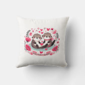 Coussin Pun de loutre adorable (Verso)