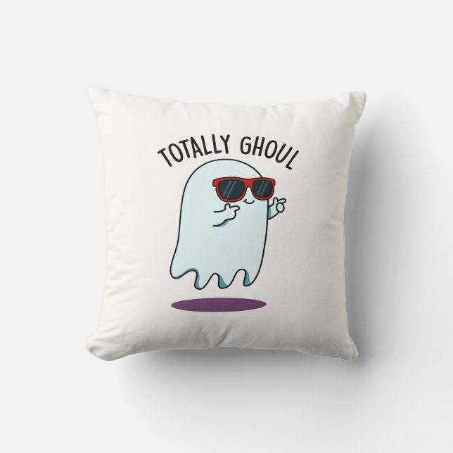 Coussin Punition de fantôme d'Halloween totalement cool et (Recto)