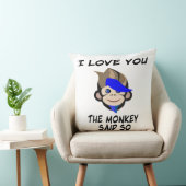 Coussin Punk Monkey Je t'aime le singe dit ainsi (Chaise)