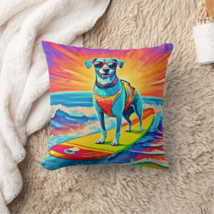 Coussin Pup de surf ensoleillé : Beach Bliss