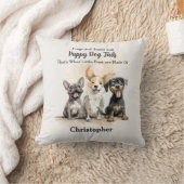 Coussin Puppy Chien Tails Baby Boy Personnalisé (Couverture)