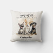 Coussin Puppy Chien Tails Baby Boy Personnalisé (Recto)