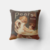 Coussin Puppy Taking A Bath Vintage Antique (Verso)