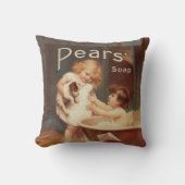 Coussin Puppy Taking A Bath Vintage Antique (Recto)