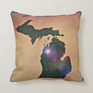 Coussin pur du Michigan - amour transversal de