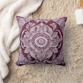 Coussin Purple bohemian mandala AI art (Couverture)