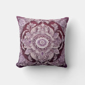 Coussin Purple bohemian mandala AI art (Recto)