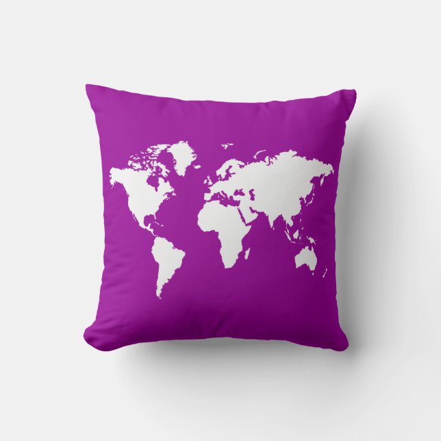 Coussin Purple Elegant World (Recto)