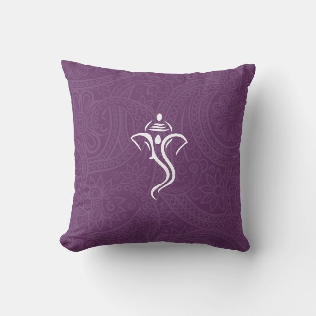 Coussin Purple Ganesha (Recto)