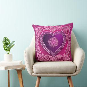 Coussin Purple Gummy Heart IA art