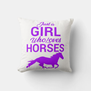 Coussin Purple Juste Une Fille Qui Aime Les Chevaux