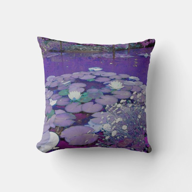 Coussin Purple Lake Dreaming (Recto)