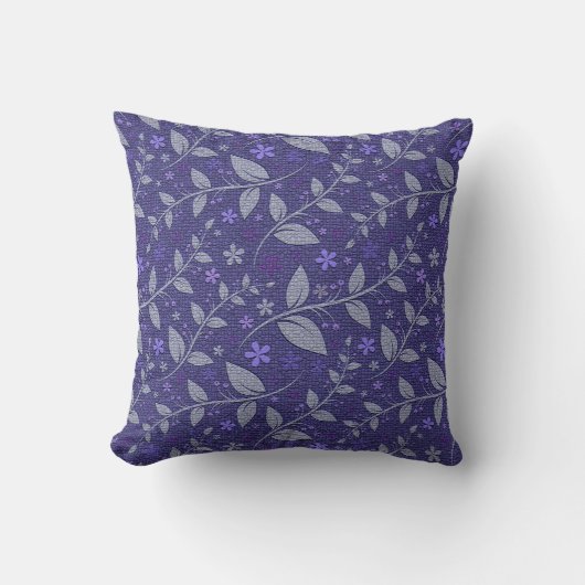 Coussin Purple Moderne Élégant Populaire Floral (Recto)