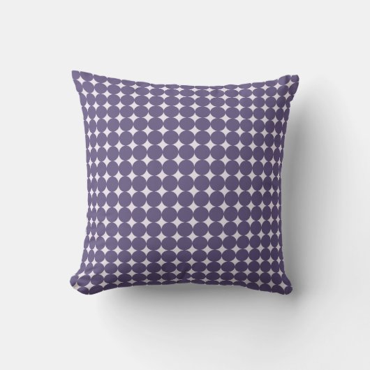 Coussin Purple Polka Dot Nursery Throw Pillow (Recto)