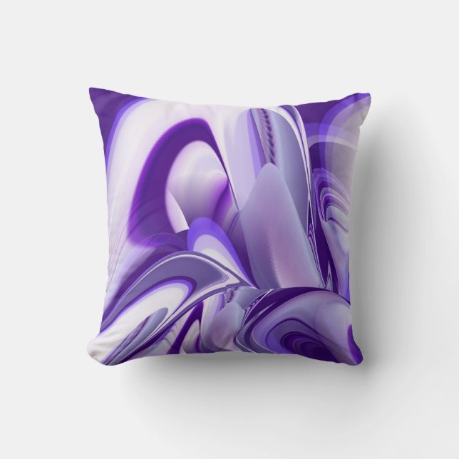 Coussin Purple Snow Dream, Imaginaire Abstrait Rainbow-Art (Recto)