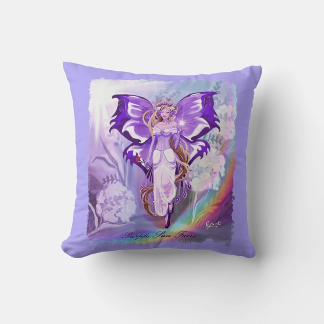 Coussin Purple Sun Fairy (Recto)