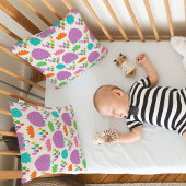 Coussin Purple Umbrellas with Clouds and Raindrops