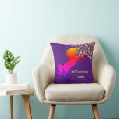 Coussin Purple UNICORN garde personnalisée (Chaise)
