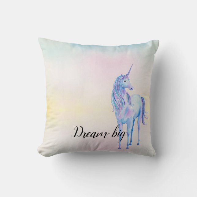 Coussin Purple Unicorne Aqua Rose Yellow Tie Dye (Recto)
