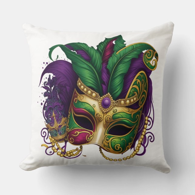 COUSSIN PURPLE VERT OR MARDI GRAS MASK (Recto)