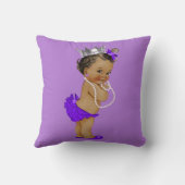 Coussin Purple Vintage Ethnic Princess Baby (Verso)