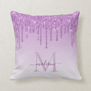 Coussin Purple Violet Parties scintillant gouttes Glam Mon
