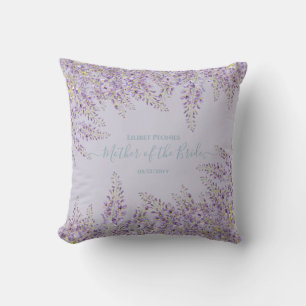 Coussin Purple Wisteria Sage Floral Garden Mariage