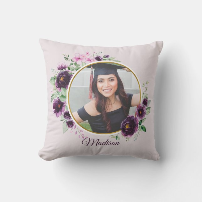 Coussin Purple Wreath Photo (Recto)
