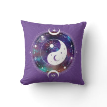 Purple Yin Yang Galaxy et Crescent Moon Mystique