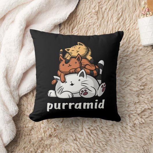 Coussin Purramid Chat Pyramides Cute Kitten (Couverture)