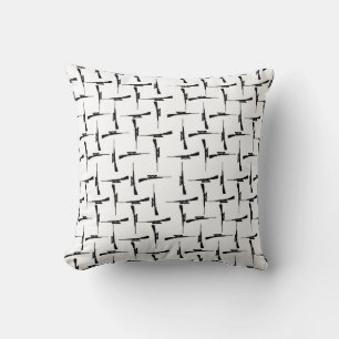 Coussin Pursuit de précision : Chasse Motif noir et blanc 