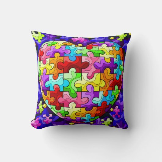 Coussin Puzzle cœur (Recto)