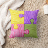 Coussin Puzzle de couleur vive PIèces (Couverture)