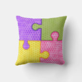 Coussin Puzzle de couleur vive PIèces (Verso)