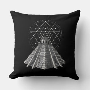 Coussin Pyramide antique aztèque