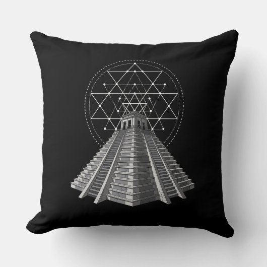Coussin Pyramide antique aztèque (Recto)