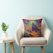 Coussin Pyramide égyptienne psychédélique paysage art (Chaise)