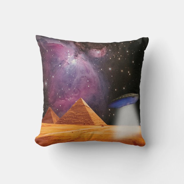 Coussin Pyramides égyptiennes Gizeh rencontre espace et OV (Recto)