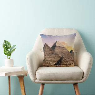 Coussin Pyramides Sphinx Égypte ancienne Pharaon Khoufou D