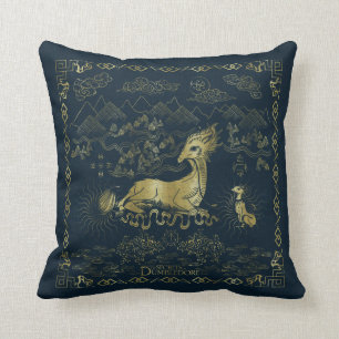 Coussin Qilin Au Repos Tapisserie d'or