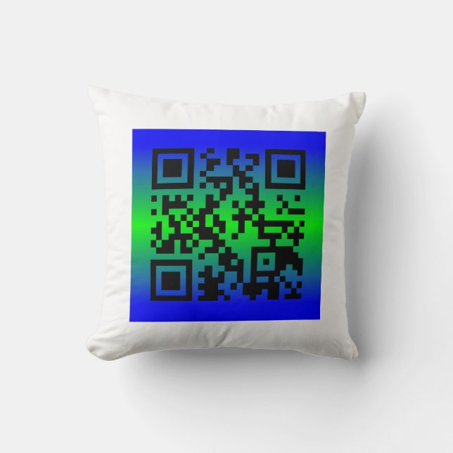 Coussin QR Code® Dit : JOLIE JOURNÉE DU PÈRE (Recto)