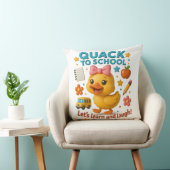 Coussin Quack to School - Cute Duck Back to School (Chaise)